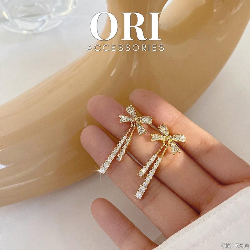 Bông tai nữ Hình Nơ đính đá Odile sang trọng ORI ACCESSORIES B310