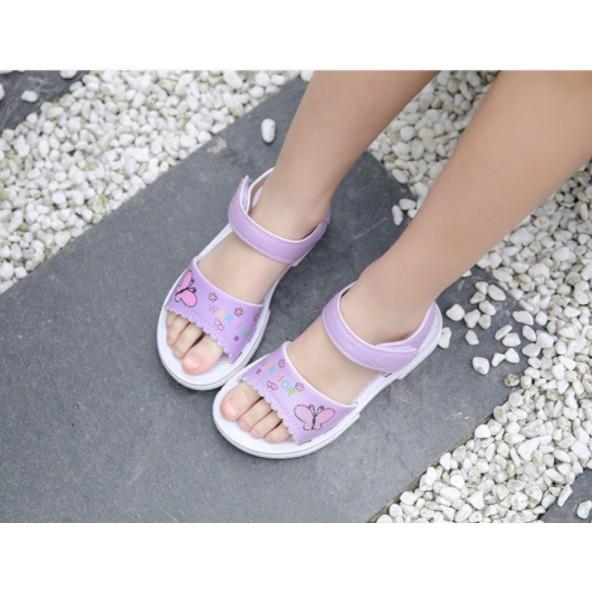 Dép Sandal, quai hậu đi học hình cô gái cho bé Gái size 25-35 mã S10