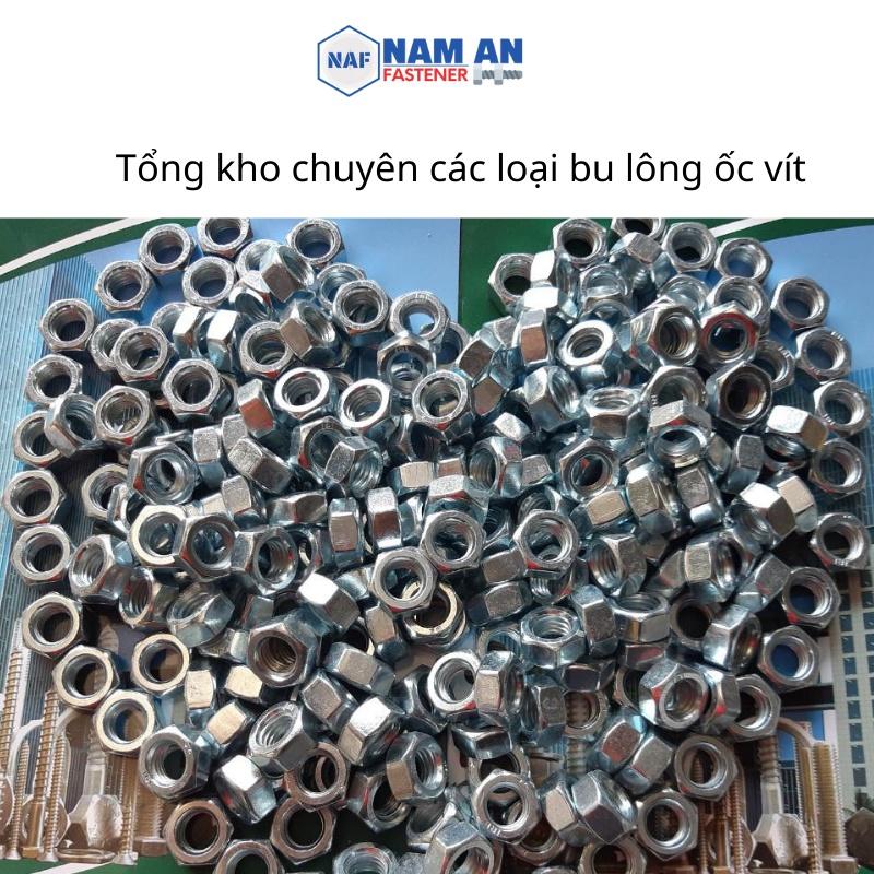 50 con Đai ốc Inox 304 M6, M8, M10, M12, đai ốc lục giác Inox, ê cu Inox 304