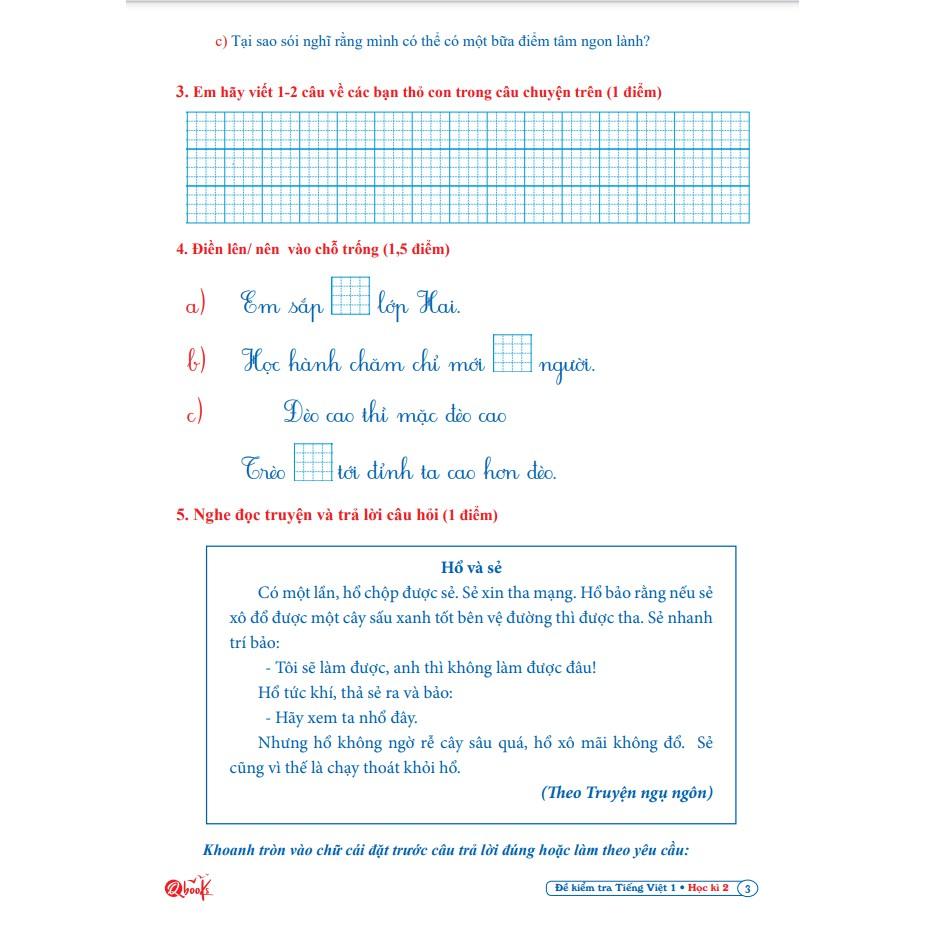 Sách - Đề Kiểm Tra Tiếng Việt 1 - Kết Nối Tri Thức Với Cuộc Sống - Học Kì 2