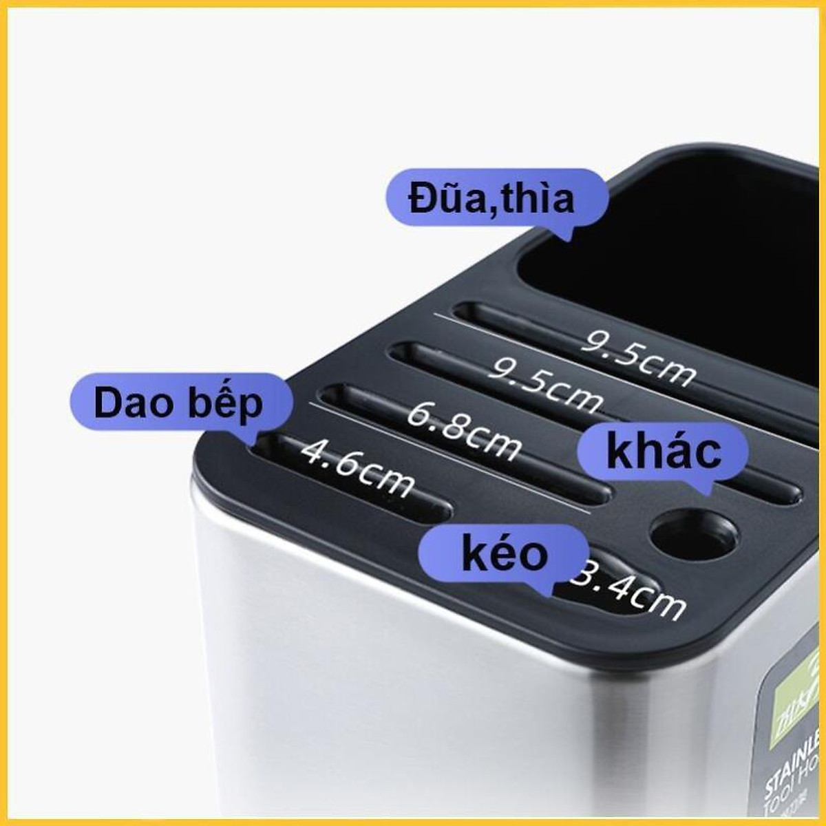 ống cắm dao kéo, đũa thìa bằng inox