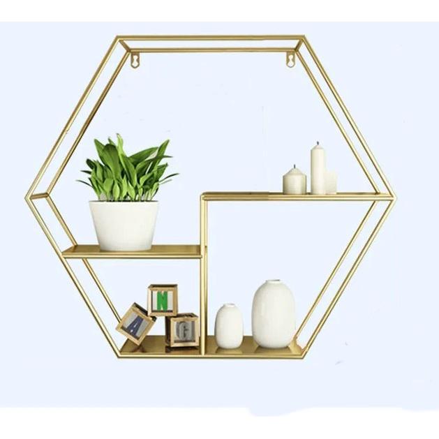 KỆ LỤC GIÁC, kệ decor hình lục giác, Kệ treo tường trang trí nội thất