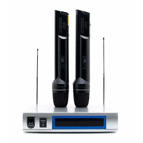 BỘ 2 MICRO VÀ ĐẦU THU KARAOKE KHÔNG DÂY SM-388