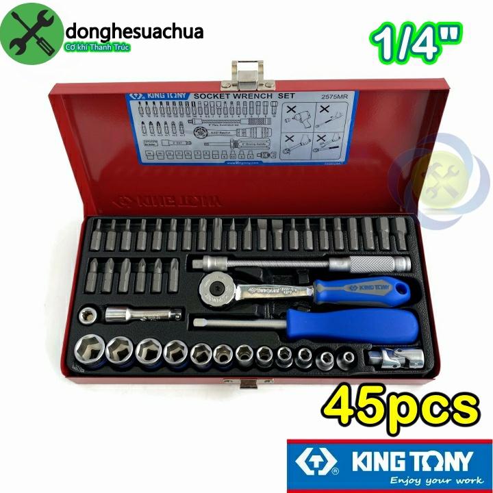 Bộ tuýp 1/4 inch 45 chi tiết hệ mét Kingtony 2575MR