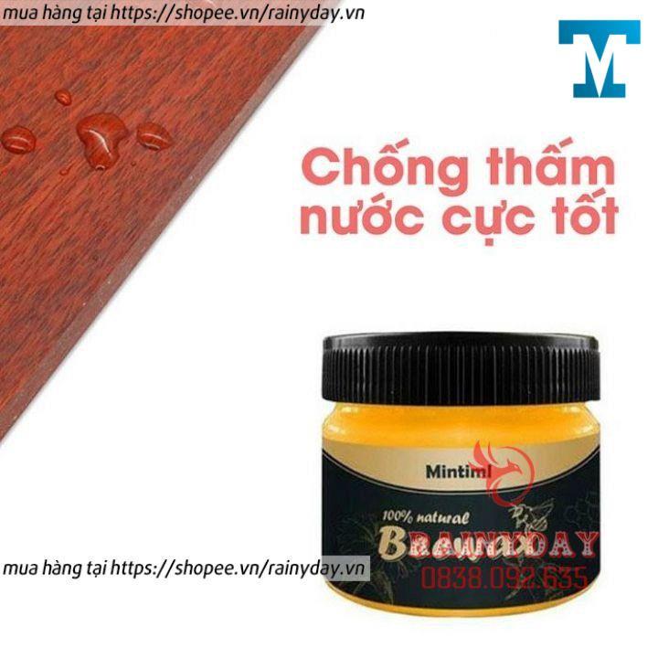 Sáp ong Beewax lau đánh bóng sàn đồ gỗ nội thất 3 tác động làm mới chống thấm nước