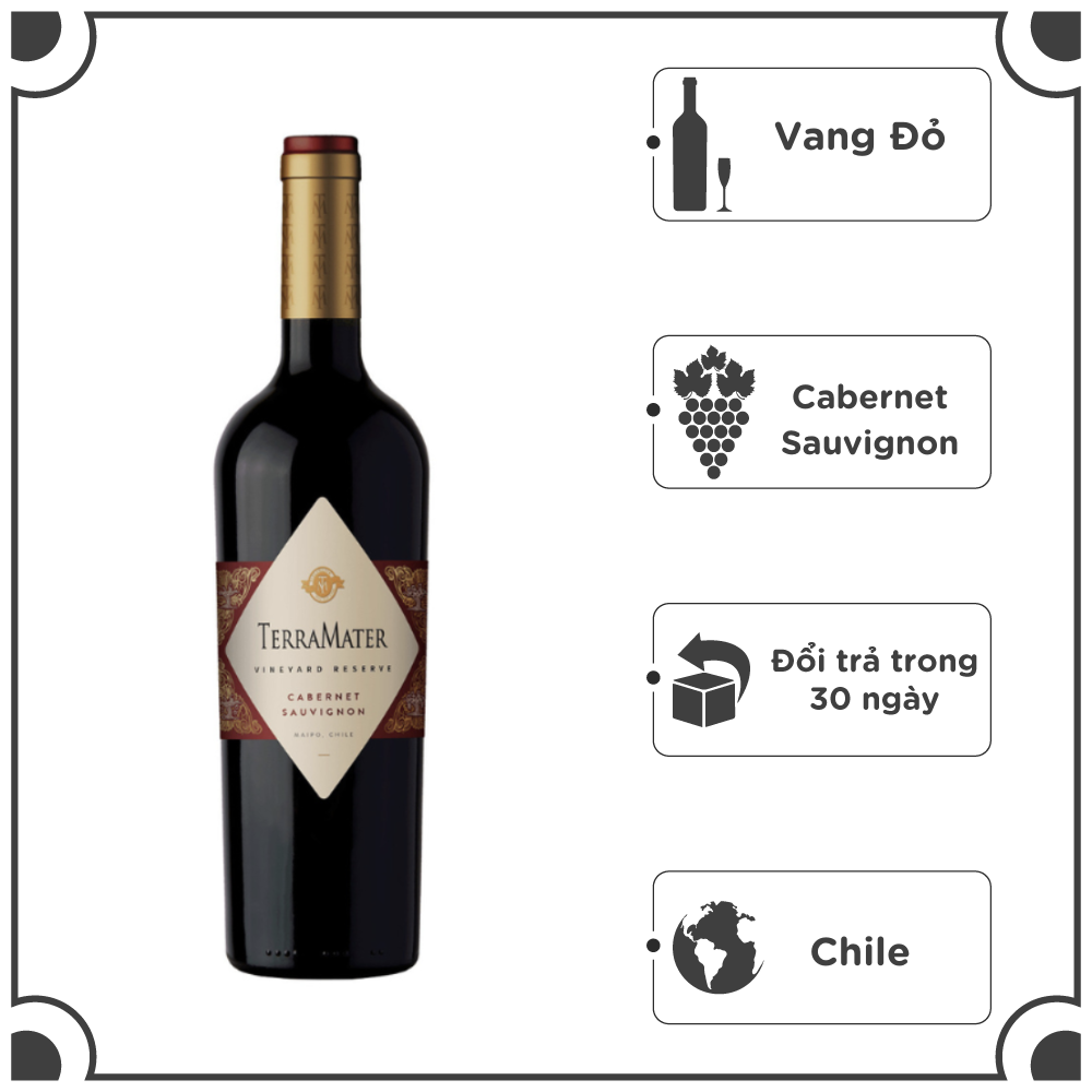Rượu Vang Đỏ Chile TerraMater Vineyard Reserve Cabernet Sauvignon