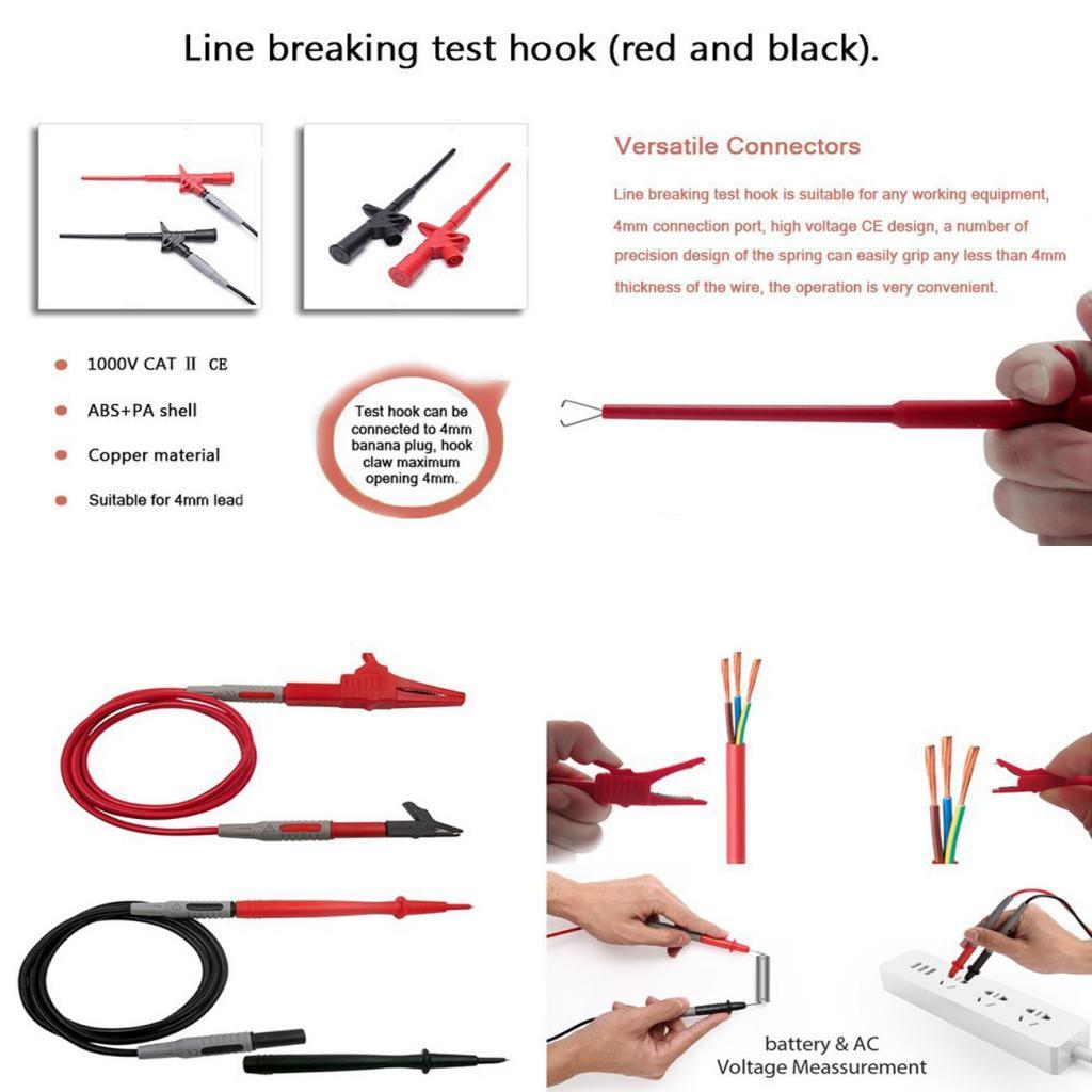 10-in-1 Automotive Test Probe Kit Multimeter Probe leads kit Banana Plug