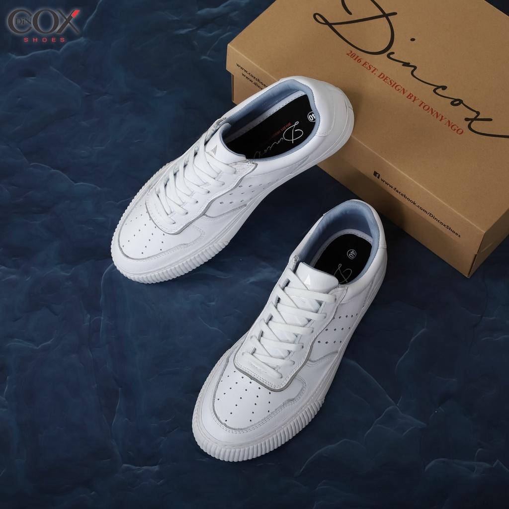 Giày Sneaker Dincox Da Bò E03 White Sang Trọng Lịch Lãm