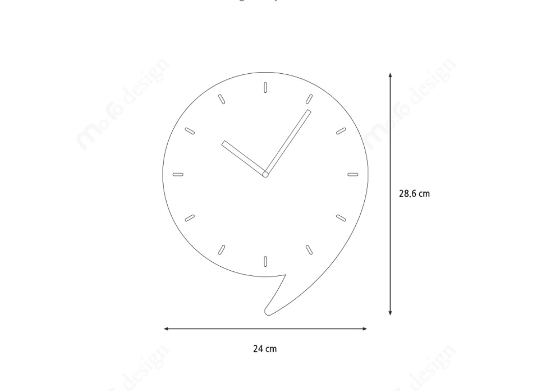 Đồng hồ treo tường trang trí nhà cửa tối giản hình dấu phẩy - Comma Wall Clock