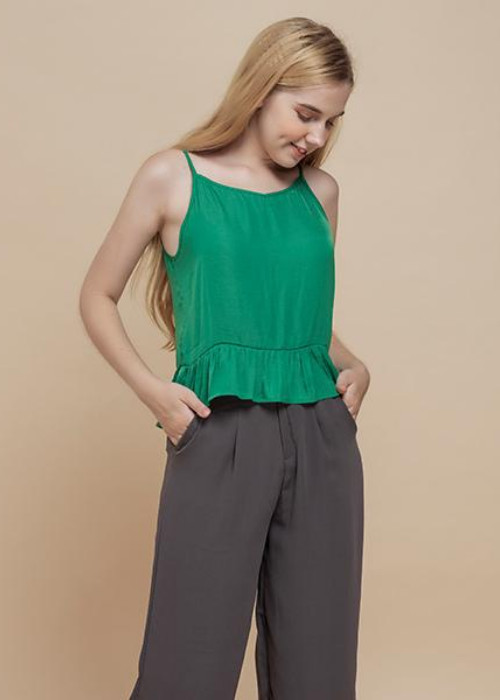 Áo hai dây nữ Callia String Green cổ V - Hàng chính hãng
