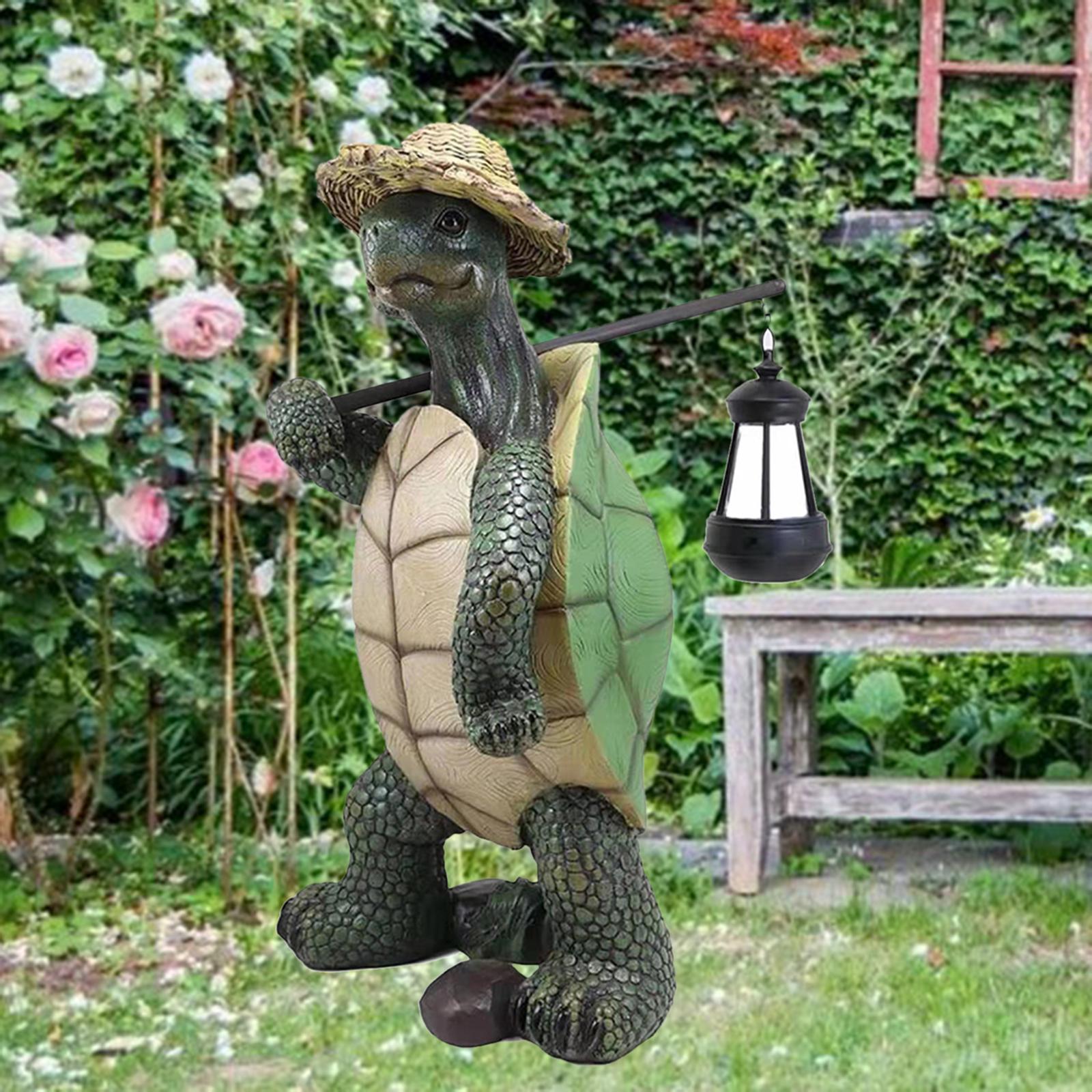 Rustic Garden Statue Ornament Lawn Turtle Sculpture Craft