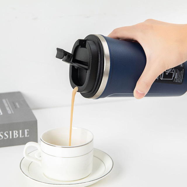 Bình Nước Giữ Nhiệt Trà Cafe Chống Đổ Thông Minh , Vỏ Nhựa , Chất Liệu Cách Nhiệt Inox 304 Cao Cấp , Kiểu Dáng Tinh Tế Năng Động YESURE