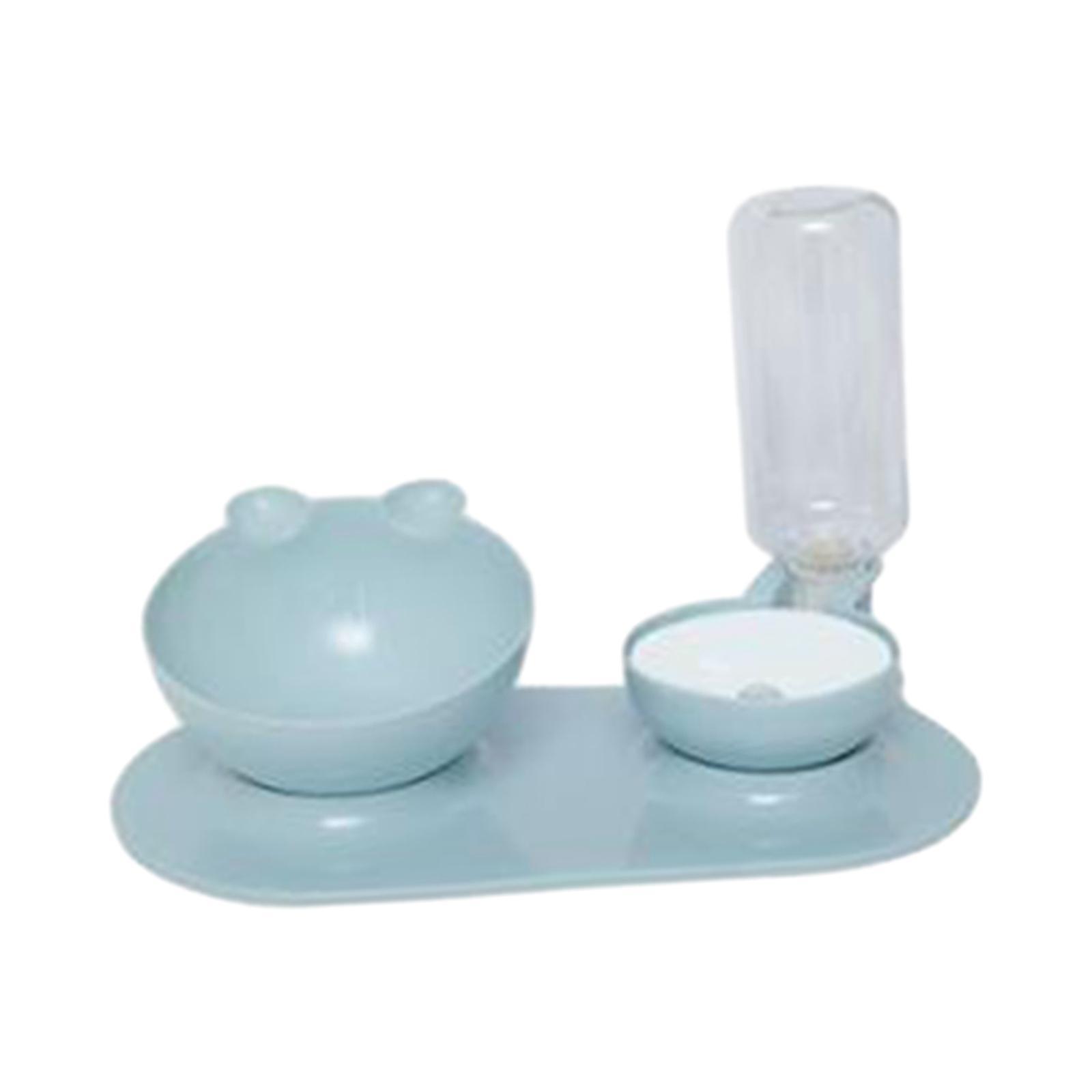 Cat Bowls for Food and Water, Double Bowl Pet Feeder, 15° Raised Cat Feeder, Pet Supplies Container, Pet Water Food Feeder for Small Medium Dogs