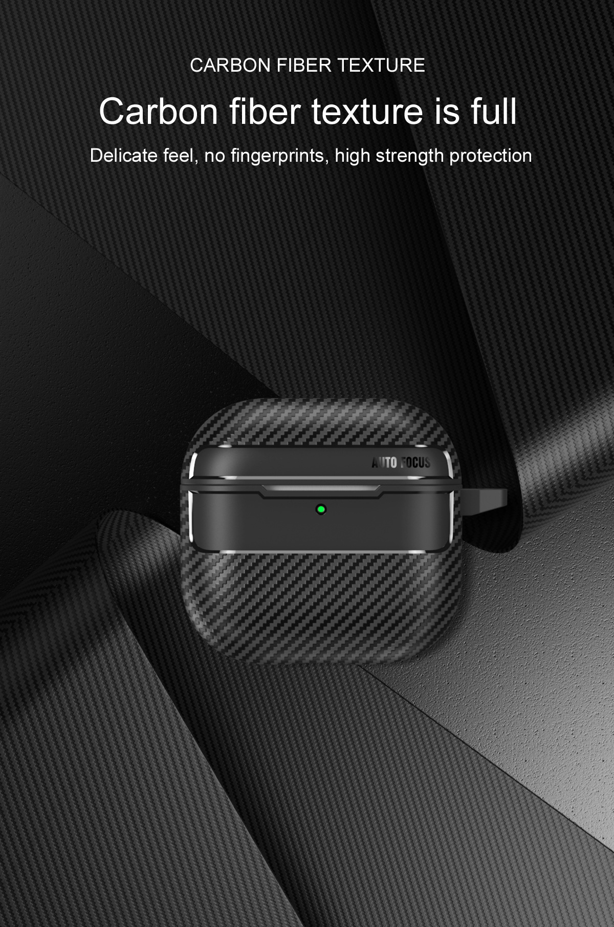 Bao Case Ốp TPU Carbon cho Airpods 4 - Hàng Chính Hãng