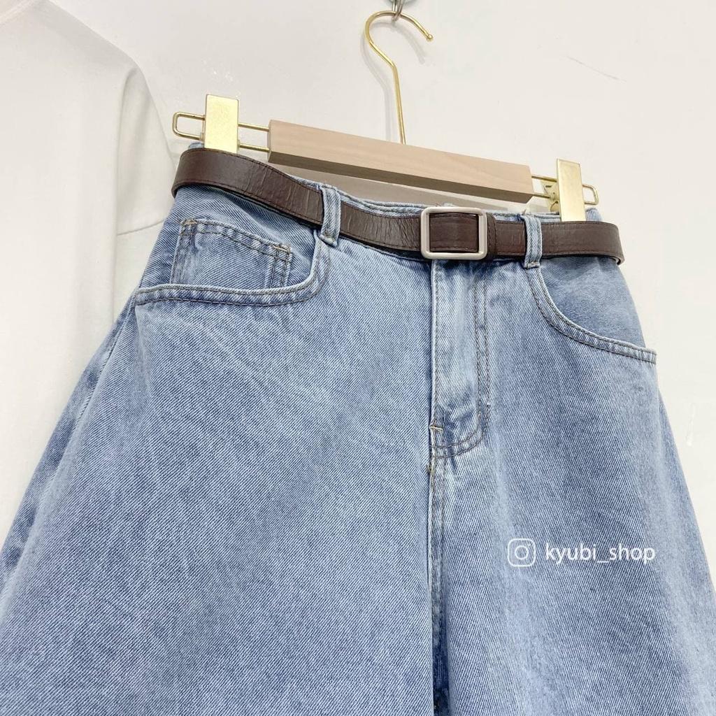 Quần sọt jean ngố lửng nữ Simple Kyubi Ulzzang form rộng (Có Bigsize, Size đại) - Quần Short Jean Kyubi JN21