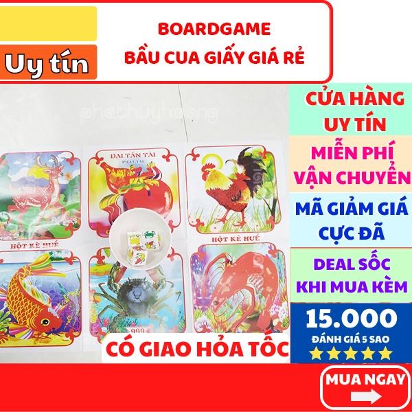 Bộ trò chơi bầu cua giấy loại đẹp vui nhộn và giải trí