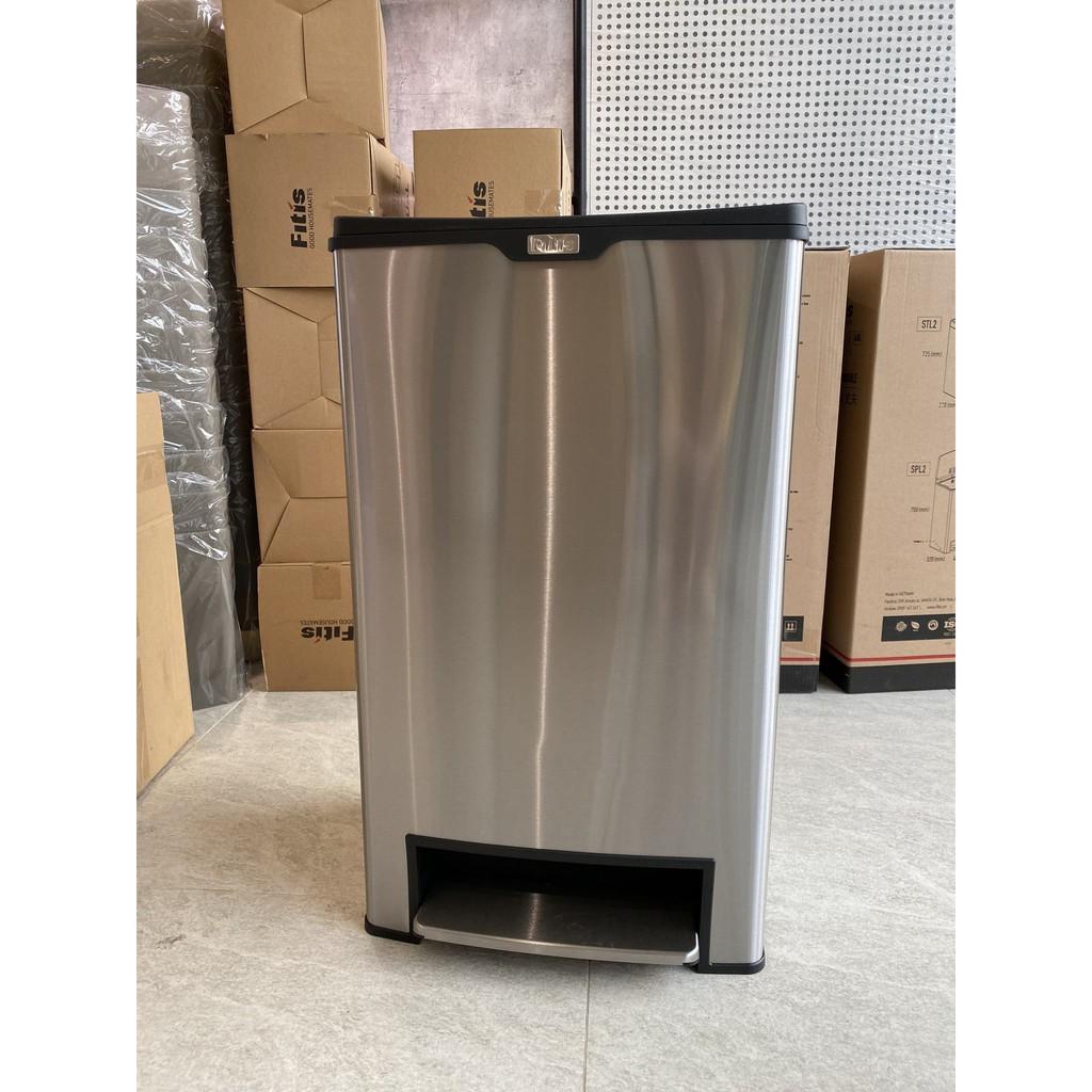 THÙNG RÁC FITIS MEGA ĐẠP - 40L - INOX SPL2-901