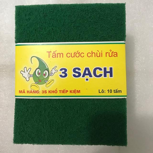 Set 10 Miếng cước xanh chà nồi LƠN (12 x 15cm)