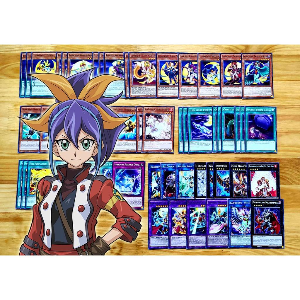 Bài Yugioh ️️ Thẻ bài Yugioh Lunalight Celina deck 54 lá