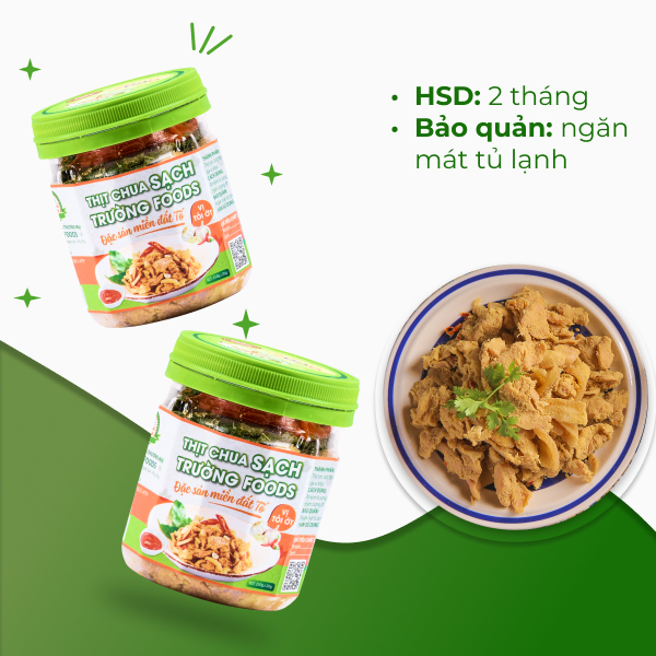 Combo 3 Hộp Thịt Chua Tỏi Ớt Trường Foods 180g/Hộp
