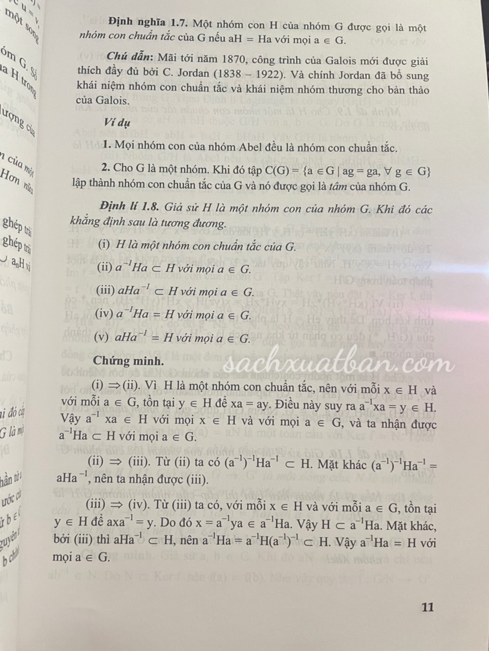 Sách Cơ sở lí thuyết Galois