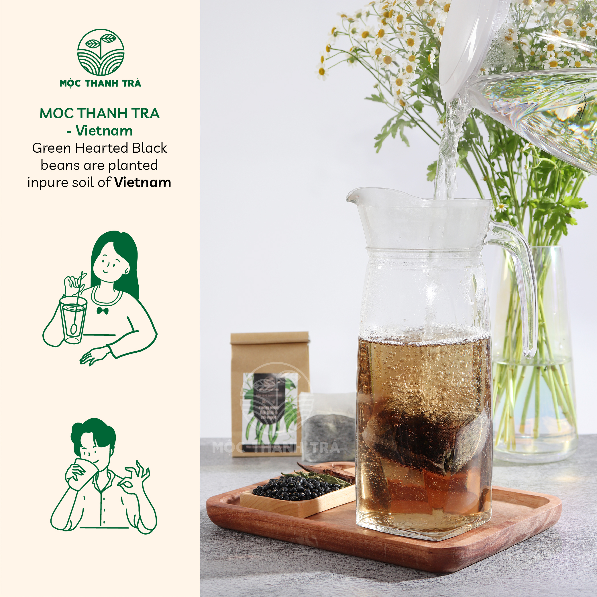 Đậu Đen Xanh Lòng Rang Mộc_Cỏ Ngọt 500 Gram