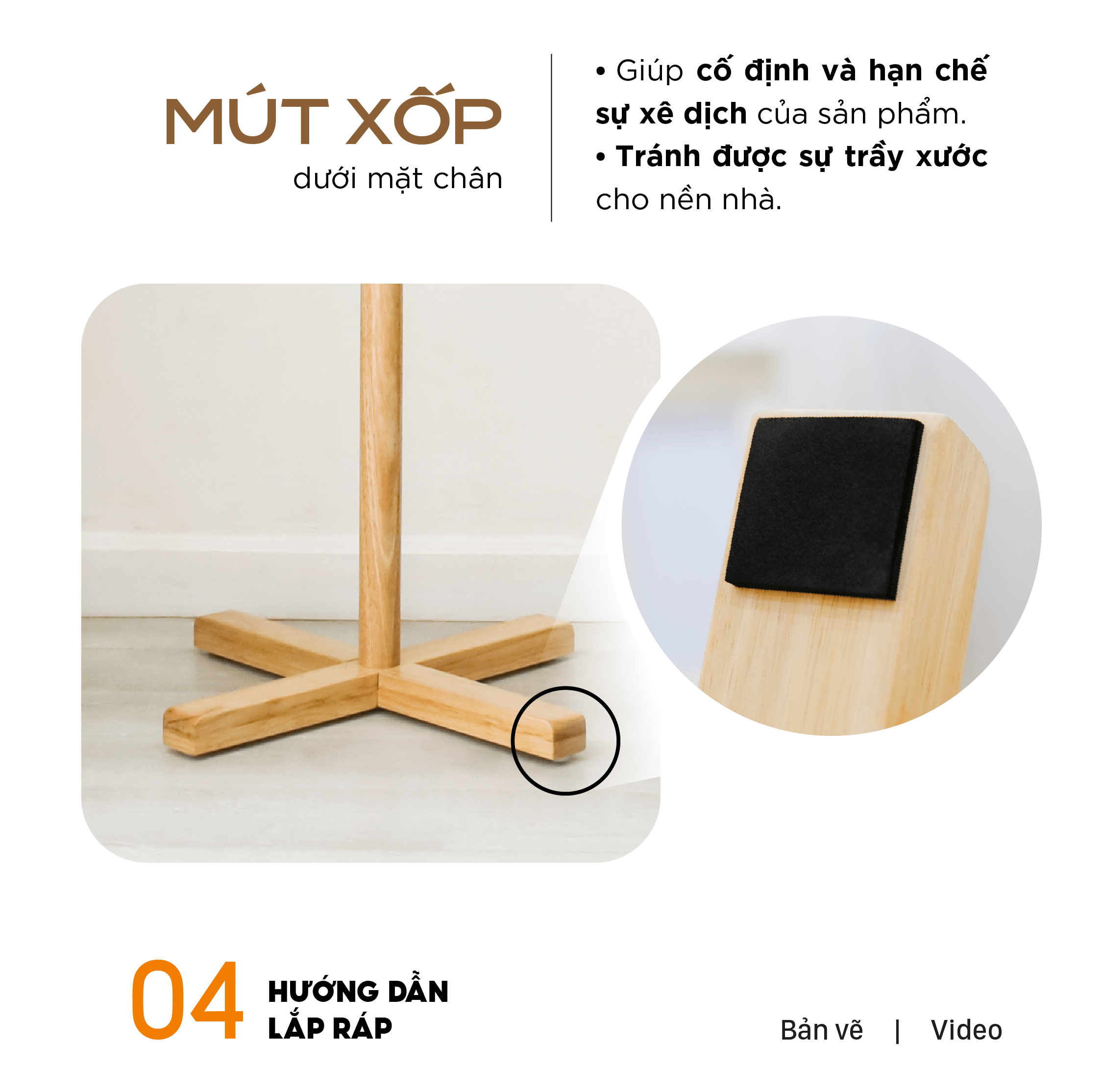 Cây Treo Quần Áo Đồ Gỗ BEYOURs Thông Minh - Móc Treo Quần Áo Standing-Hanger - Nội Thất Phòng Khách, Phòng Ngủ - Gỗ Tự Nhiên