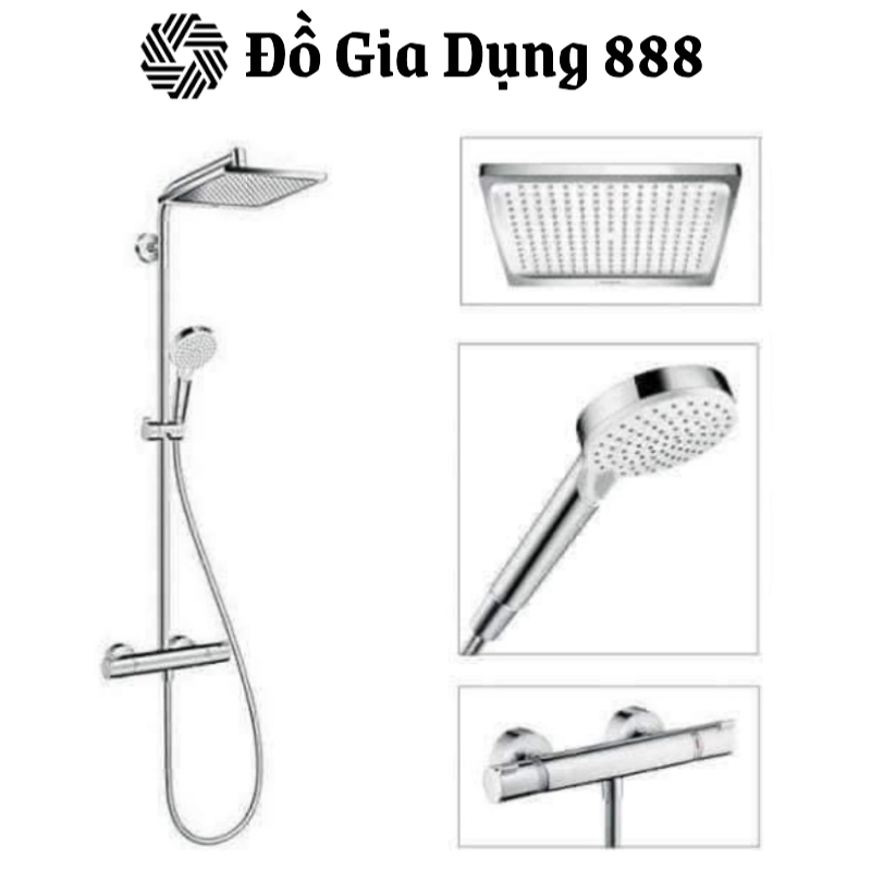Sen Cây Hansgrohe 27271000 2in1 Bát Vuông, Made in Germany