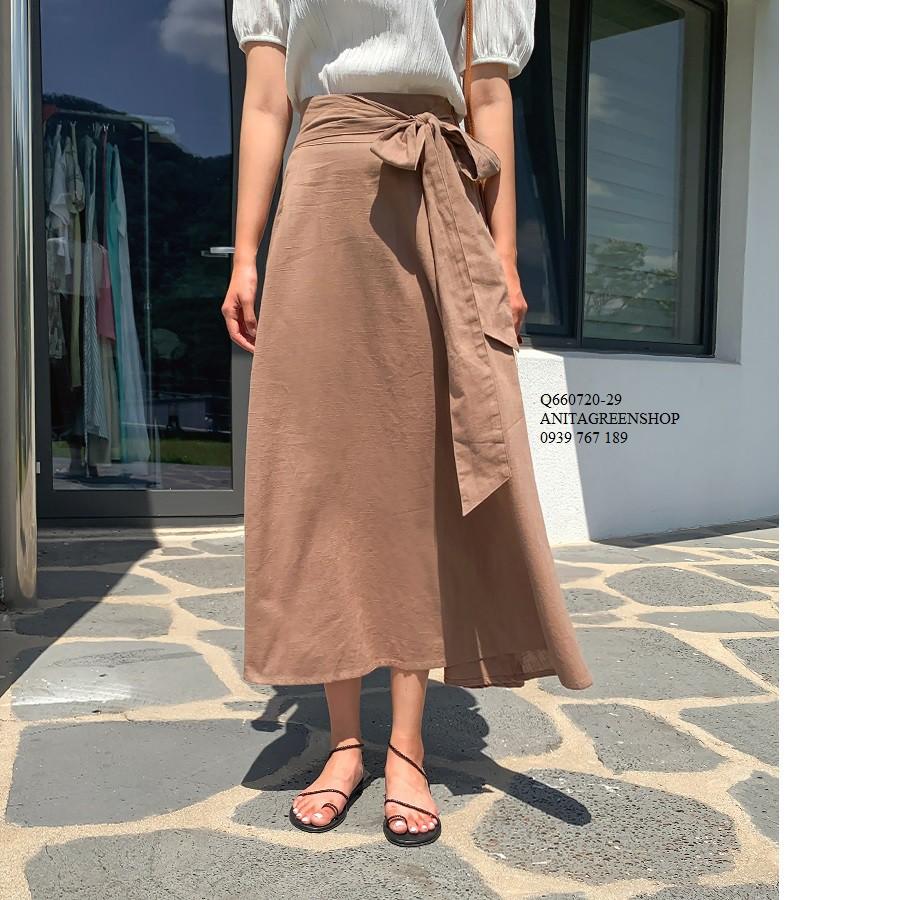 Q660720 CHÂN VÁY XÒE PHỐI NƠ THIẾT KẾ