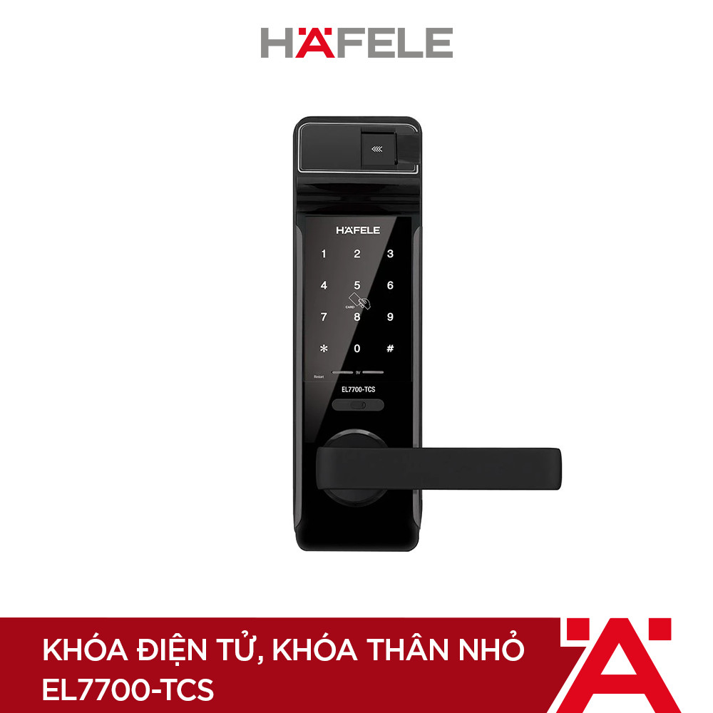 Khóa điện tử thân khóa nhỏ xuất xứ Hàn Quốc Hafele EL7700-TCS - 912.05.583 (Hàng chính hãng)