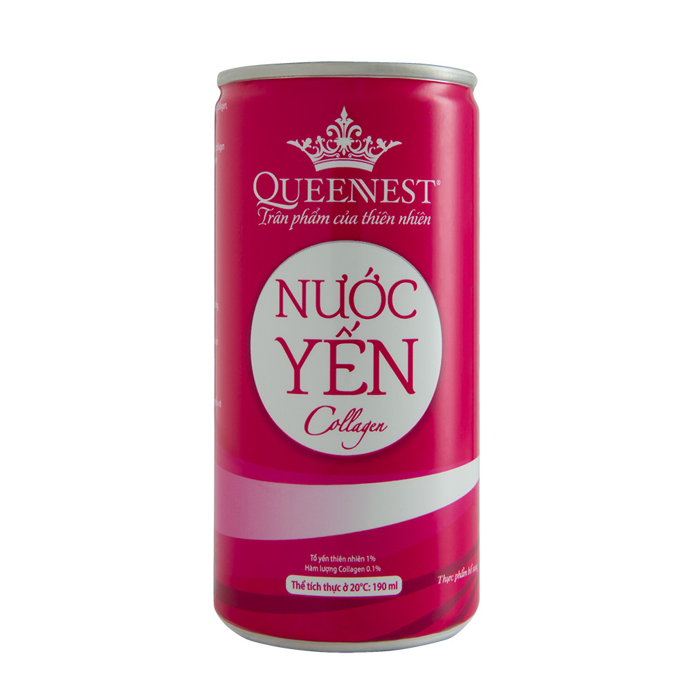 Lốc 6 Lon Nước Yến CollagenN QUEENNEST (190ml x 6 LON)