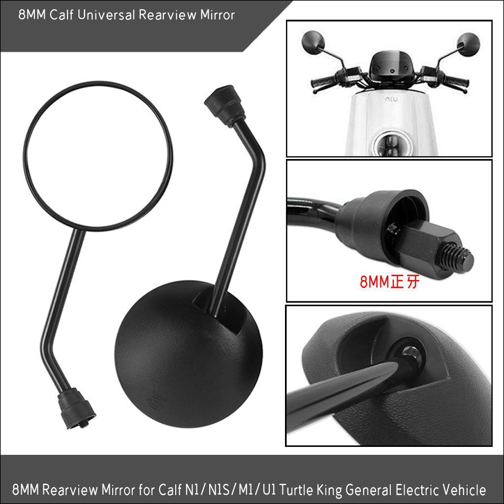 Electric Vehicle Rearview Mirror Mount Motorcycle 8mm Convex Mirror for Calf