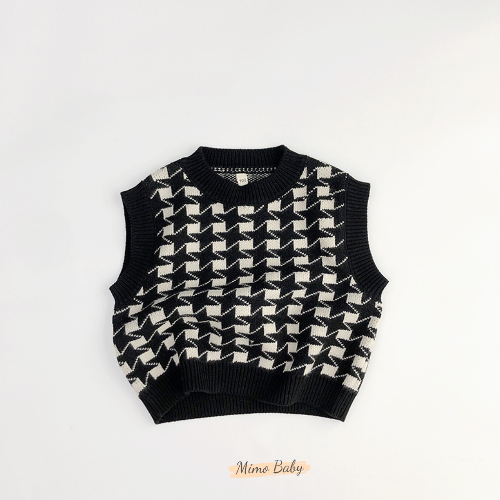 Set quần áo len mùa đông (có tách lẻ) tone đen trắng style Hàn Quốc cho bé QA66 Mimo Baby
