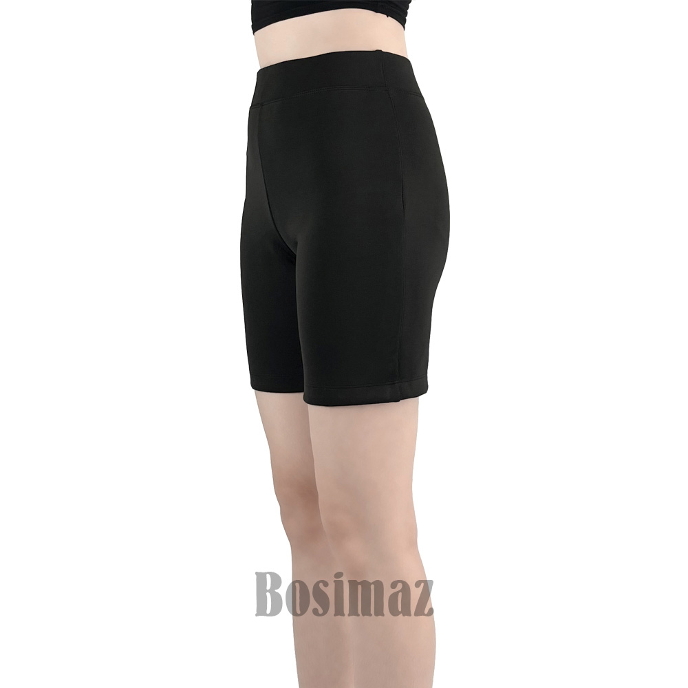 Quần Legging Nữ Bosimaz MS341 đùi không túi màu đen cao cấp, thun co giãn 4 chiều, vải đẹp dày, thoáng mát không xù lông.