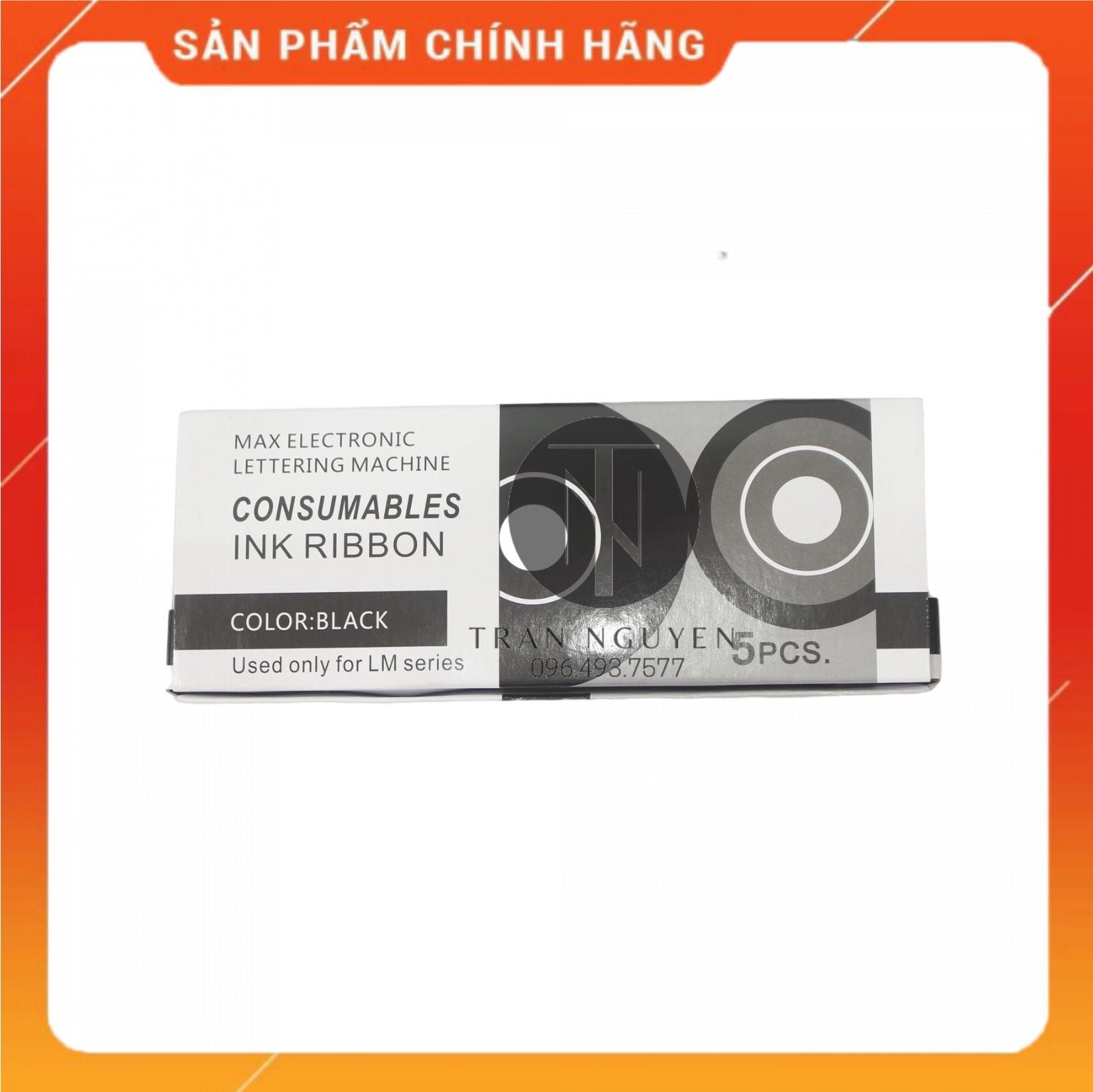 Mực in ống lồng PT-IR300B - Màu đen 12mm, 50m/cuộn - Hàng nhập khẩu