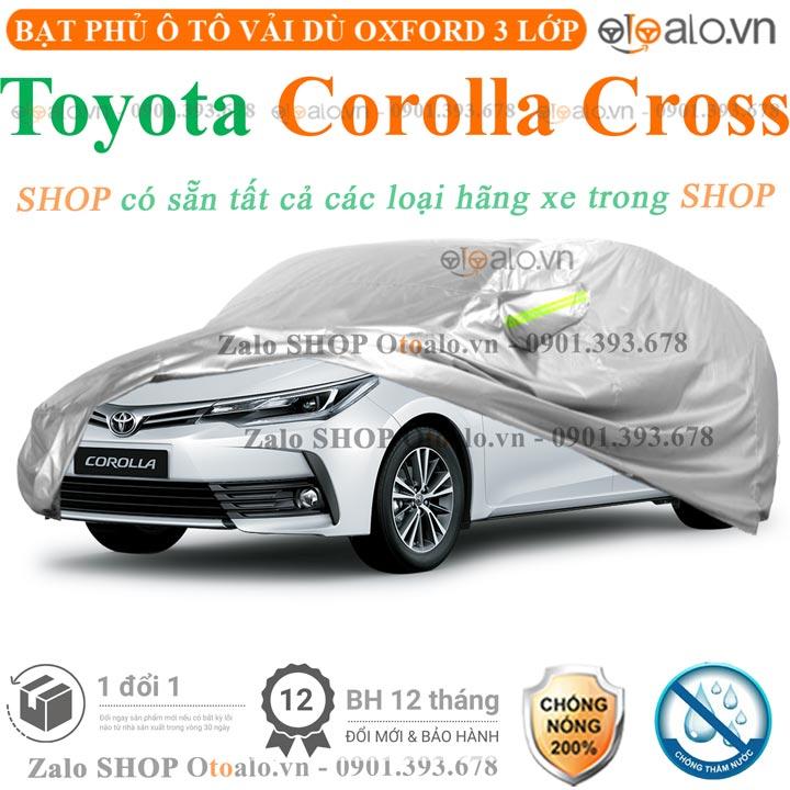 Bạt che phủ xe ô tô Toyota Corolla Cross 3 lớp cao cấp