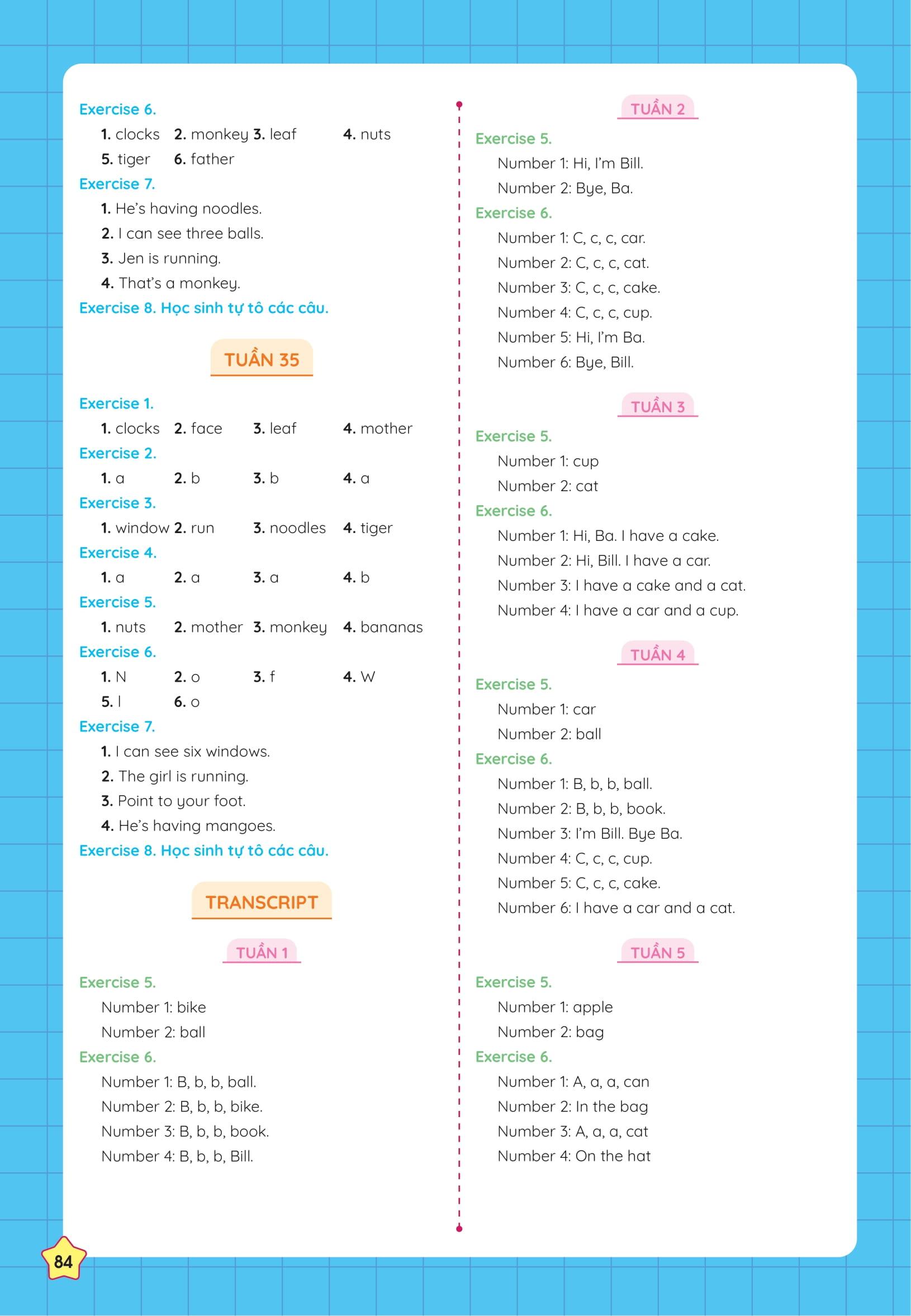 Global Success - Phiếu Bài Tập Cuối Tuần Tiếng Anh 1 (35 Tuần Học)