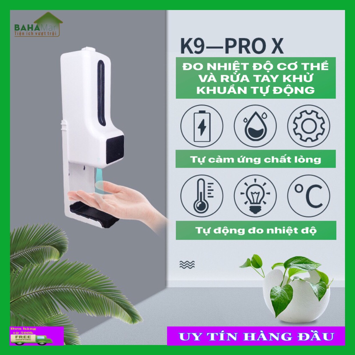 MÁY TÍCH HỢP 2 TRONG 1 ĐO NHIỆT ĐỘ VÀ PHUN CẢM ỨNG RỬA TAY KHỬ TRÙNG TỰ ĐỘNG K9ProX