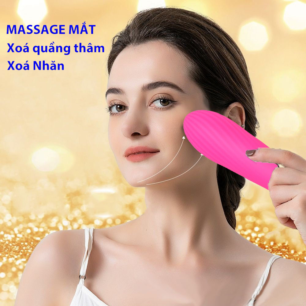 Máy Massage Mắt Cầm Tay Nhỏ Gọn Hỗ Trợ Thư Giãn Giảm Quầng Thâm Trẻ Hóa Có Hàng Sẵn Hàng Chính Hãng - Hồng Loại Sạc B197