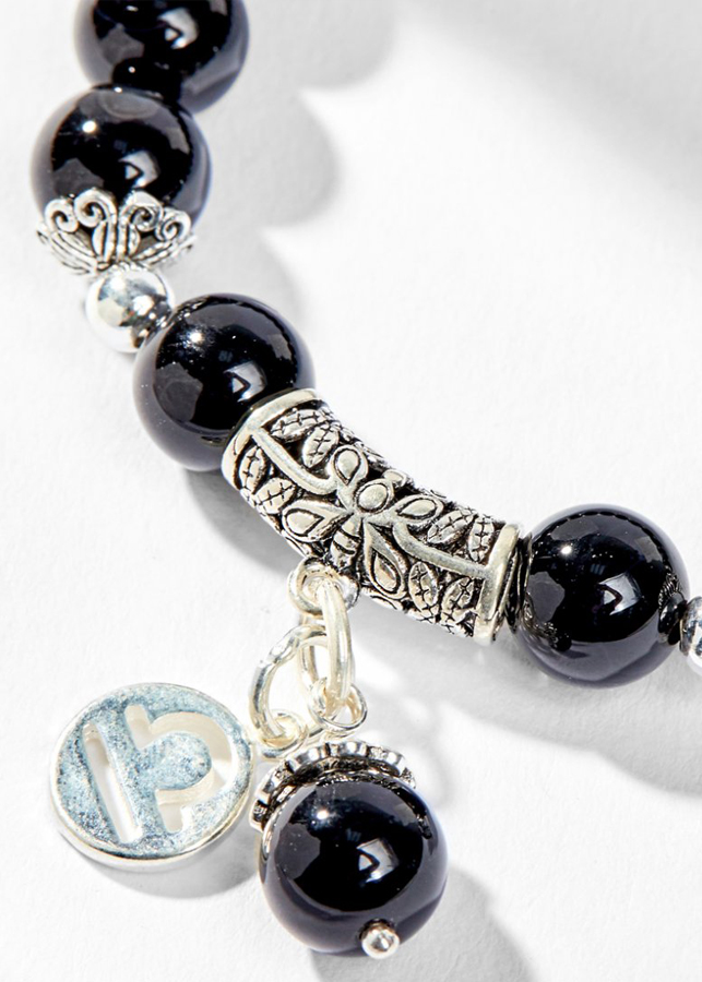 Vòng Tay Phong Thủy Đá Obsidian Phối Charm Cung Hoàng Đạo Thiên Bình Mệnh Thủy, Mộc Ngọc Quý Gemstones