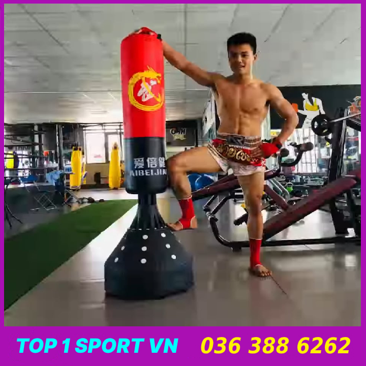 Bao trụ đấm bốc boxing tự đứng, cao 1m68, đường kính 28 cm - bền bỉ hơn - gọn hơn - ưu việt hơn - dành cho phòng tập, dân chuyên