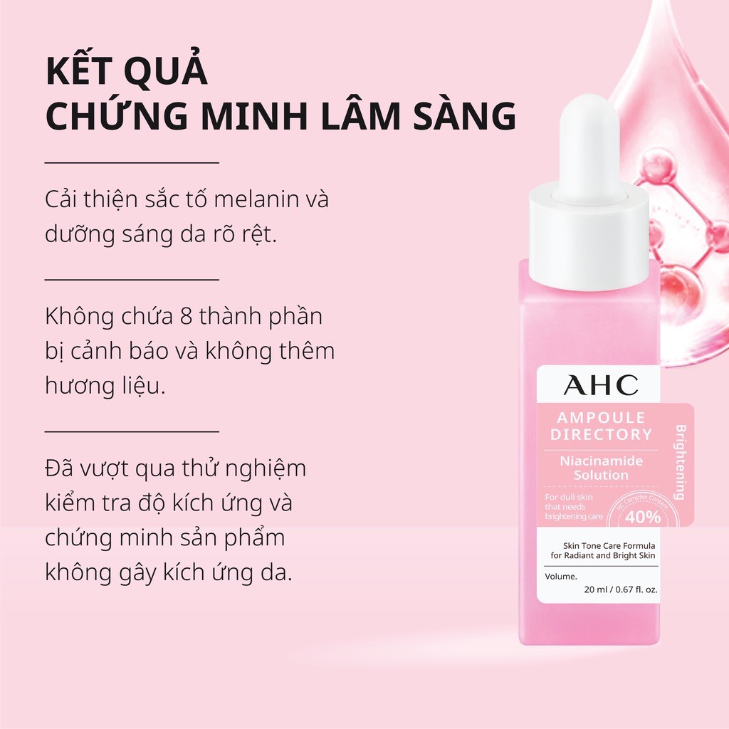 Tinh Chất Dưỡng Sáng Da AHC AMPOULE DIRECTORY NIACINAMIDE SOLUTION 20ml