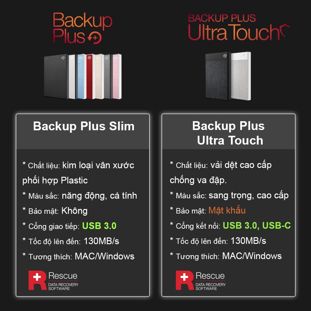 Ổ cứng di động Seagate Backup Plus Ultra Touch 1TB_USB-C + Gói cứu dữ liệu_Hàng chính hãng