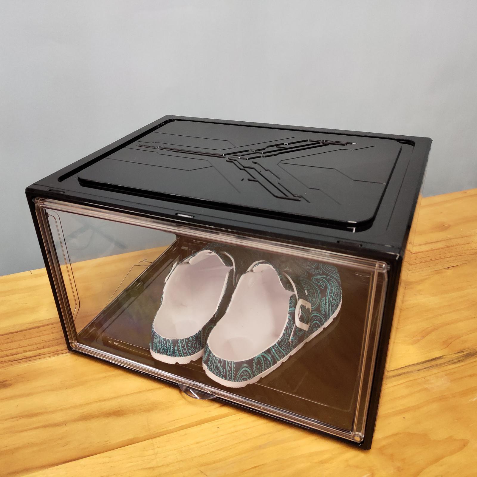 Shoe Box, Shoe Storage Boxes Clear Plastic Stackable, Shoe Organizer Containers with Lids for Women/Men