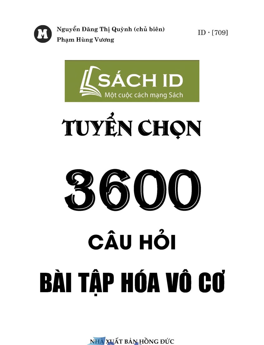 Tuyển Chọn 3600 Câu Hỏi Bài Tập Hóa Vô Cơ