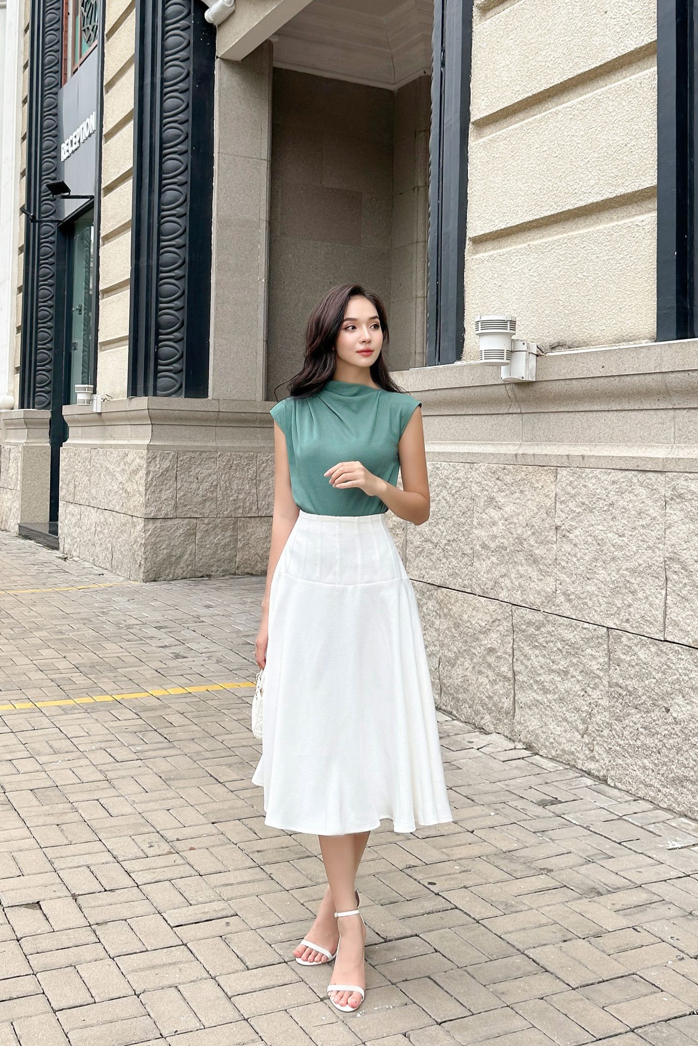 OLV - Chân váy Adalee White Skirt