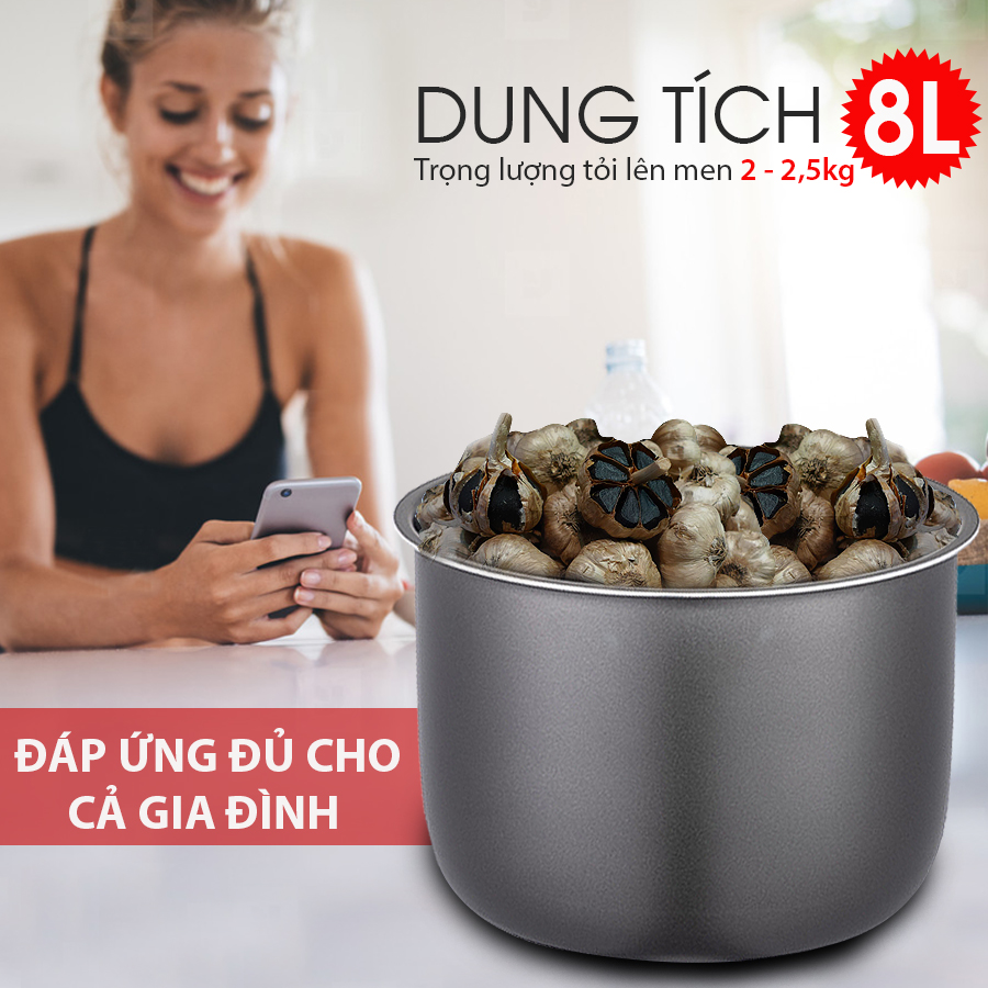 Máy làm tỏi đen FUKI FK-920 loại 8L (đỏ mận) - Hàng Chính Hãng