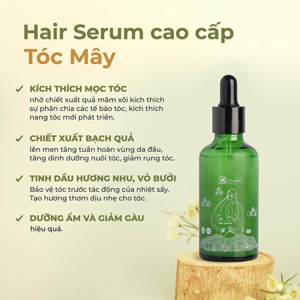 Hình ảnh Hair Serum Tóc Cao Cấp Cỏ Mềm Ngăn Rụng Tóc Kích Thích Mọc Tóc Phục Hồi Hư Tổn Cho Tóc Mềm Mượt An Toàn Từ Chiết Xuất Thiên Nhiên  50ml