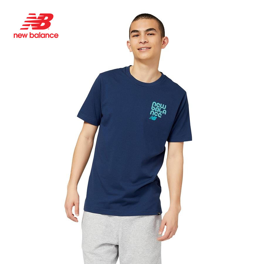 Áo thun thời trang nam New Balance LIFESTYLE T-SHIRT M NATURAL INDIGO - MT23908NGO (form quốc tế)