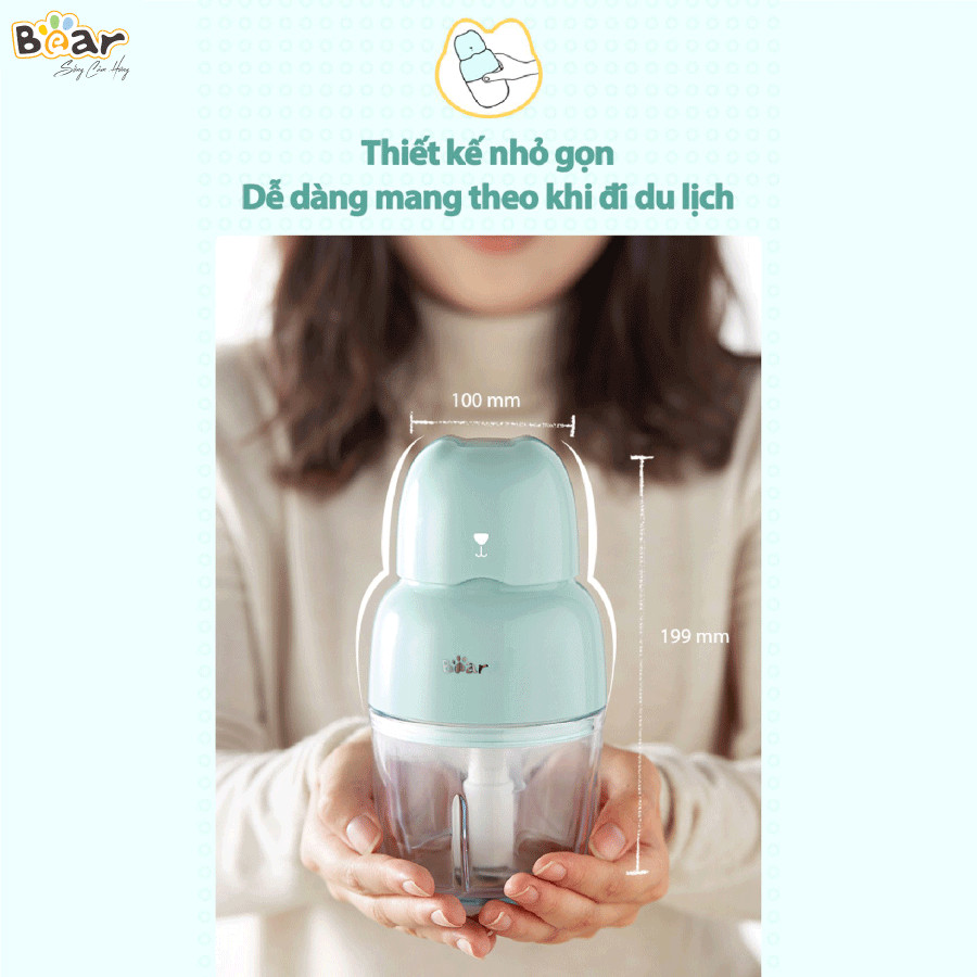 Máy xay thực phẩm mini Bear QSJ-B01P1- Hàng chính hãng